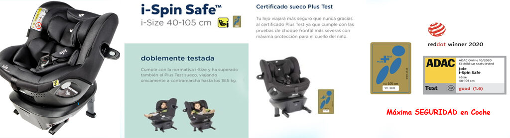 i Spin Safe plus test sueco silla a contramarcha doble seguridad
