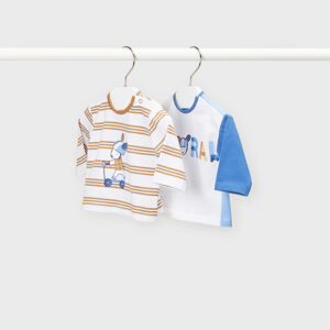 2 camisetas a elegir ECOFRIENDS manga larga recién nacido niño NB