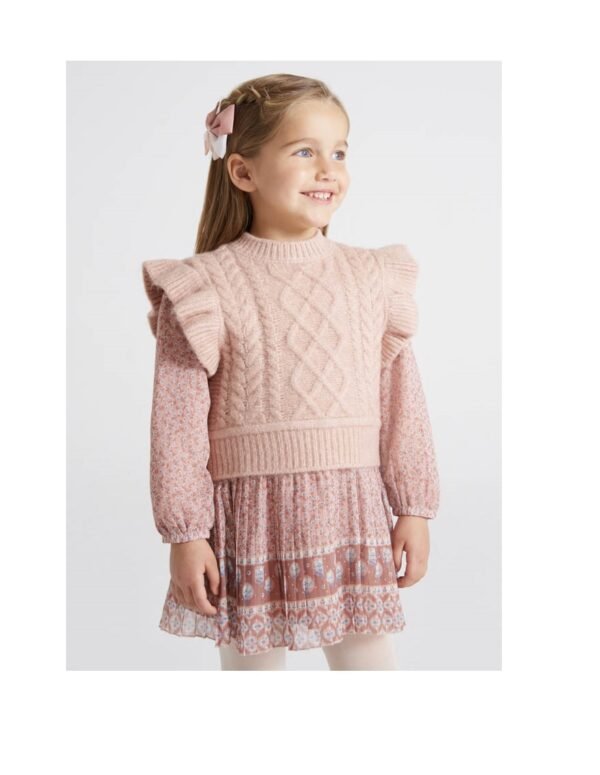Chaleco de tricotosa para niña 2-9A