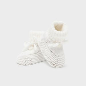 Patuco de tricot para recién nacido ECOFRIENDS Crudo