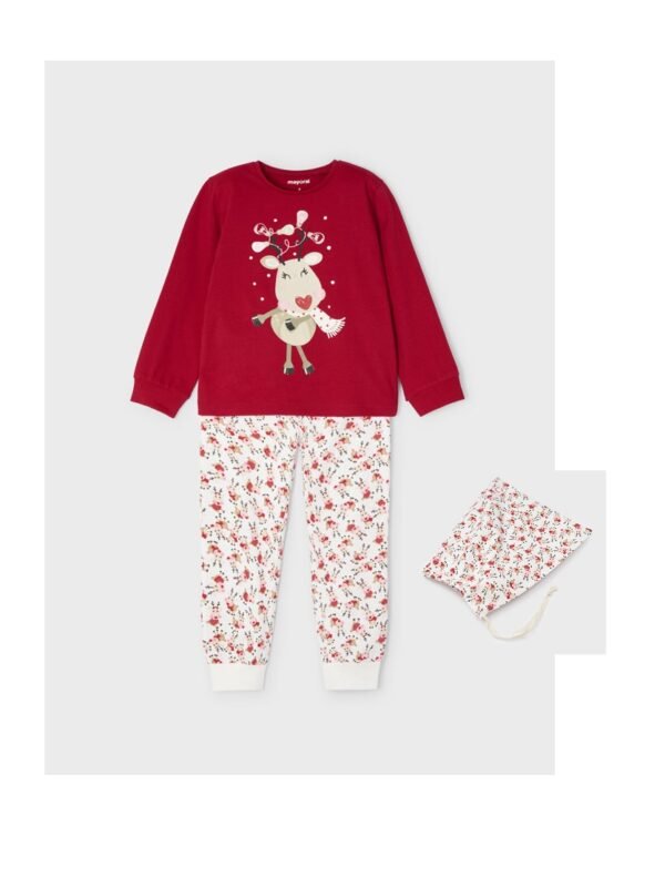 Pijama con estampado navideño con bolsa ECOFRIENDS 2-12A