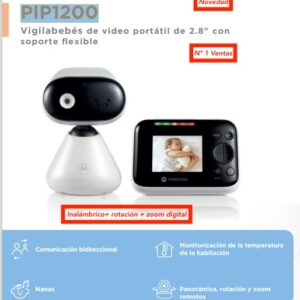 Pipi1200 vigilabebes motorola video portatil 2.8